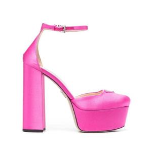 25 FW 프라다 로고 장식 플랫폼 펌프스 135mm  1IP340F135049 TP442174623