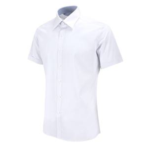 슬림핏 링클프리 고급모달 화이트 반팔셔츠_RF2021