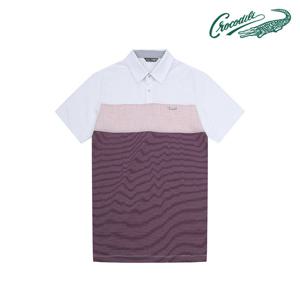 [크로커다일] 슬럽분할 폴로카라 티셔츠 CDAA7TS2410