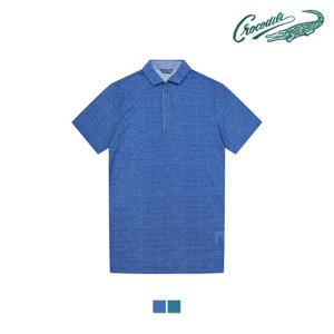[크로커다일] 프린트 폴로카라 티셔츠 CDAA7TS2484