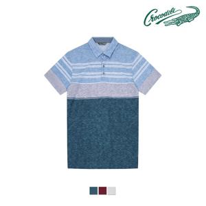 [크로커다일] 컬러블럭 프린트 티셔츠 CDAA7TS2486