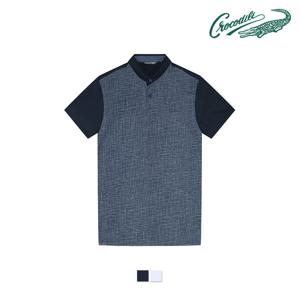 [크로커다일] 차이나 라운드 배색티 CDAA7TS2464