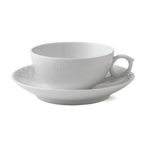 로얄코펜하겐 화이트 플루티드 하프레이스 찻잔세트 200ml