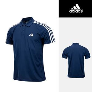 아디다스 에센셜 3S 피케 폴로 반팔티(IB8108) 카라티