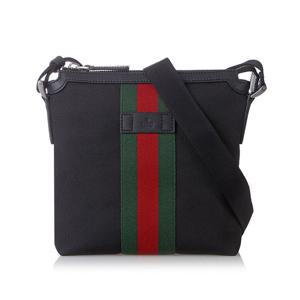 [구찌] 테크노 웹 캔버스 크로스백/블랙/631195 KWT7N 1060