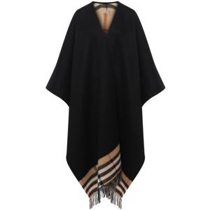 24SS 롱 자이언트 체크 보더 케이프 블랙 8078451