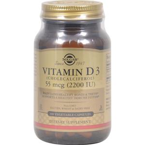 솔가 비타민 D3 콜레칼시페롤 2200 IU 100 식물성캡슐