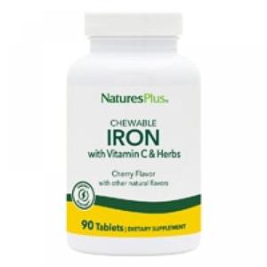 네이처스플러스  비타민  C와  허브  체리  함유  츄어블  철분  90정