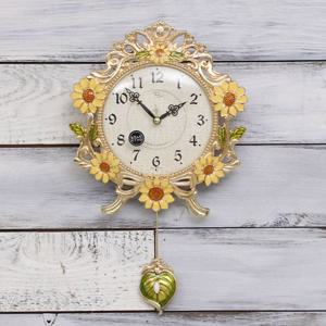 데일리데코 멜리 해바라기 로얄 무소음 추 벽시계