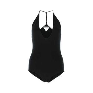 보테가베네타 여성 블랙 캐시미어 바디수트 616943VKSE0 1000