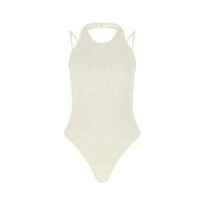 안드레아다모 여성 화이트 Stretch 비스코스 바디수트 ADSS22BO02031474 0474