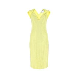 보테가베네타 여성 옐로우 Stretch 비스코스 장식 칵테일 드레스 707997V27R0 7400