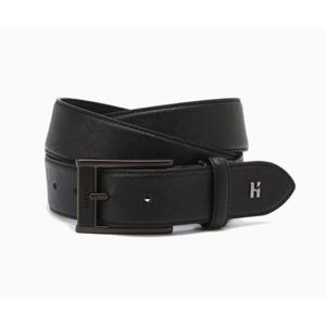 [헤지스ACC] 블랙 단색 H장식 소가죽 벨트 HJBE5E331BK