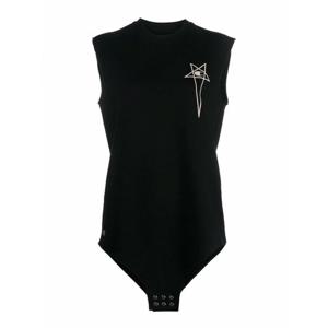 [RICK OWENS] 라프리마 여성 크루 넥 로고 바디수트 CW02C9223CHFE09 블랙 /8