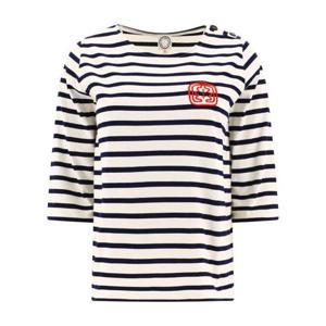 이네스 드 라 프레상쥬 여성 네이비 7부 티셔츠 9Y002CO141P109