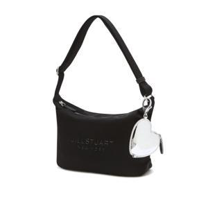 [질스튜어트핸드백]블랙 글로시로고 나일론 호보형 스몰 숄더겸 크로스백 JABA5E746BK