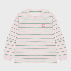 [노스페이스] 키즈 글랜 스트라이프 긴팔 라운드 티 NT7TR04V_PSP