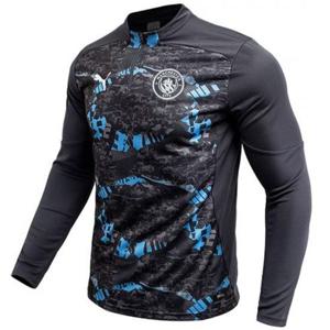 푸마 긴팔 맨체스터 시티 프리매치 1/4 짚 탑_77915674