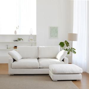 베스트리빙 오뉴 클래식 덕다운 아쿠아텍스 패브릭 모듈 3인 소파 스툴 포함 거실 인테리어 쿠션 소파세트