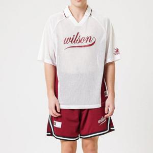 윌슨반팔티 JQS W241001LPS51-WHT 베스켓볼 매쉬 폴로 반팔 티셔츠