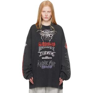 25 FW 032c 여성 그레이 텔레프레전스 오버사이즈 티셔츠 251843F098000