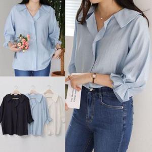 블라우스 브라우스 셔츠 빅사이즈 위드프릴셔링 504U282S 여성 5