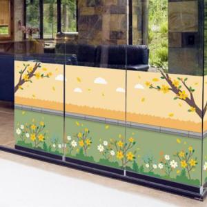 아트박스/꾸밈 pr429-봄날풍경일러스트_불투명유리시트지