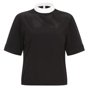 샵앤) 여성 라운드넥 부분메쉬 스판 골프 반팔 티셔츠 LB-WSH-20695-블랙