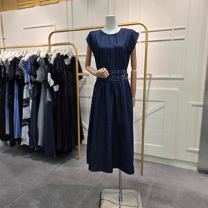 [에고이스트][에고이스트] 아일렛 벨티드 데님 원피스 ER3BX002I