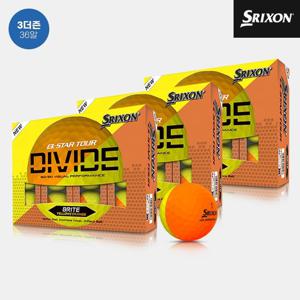 [3더즌 36알]던롭코리아 정품 스릭슨 Q-STAR 투어 5 디바이드 골프볼[남여공용][옐로우오렌지][3피스]