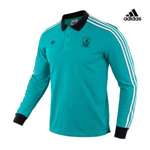 아디다스 리버풀FC 아이콘 긴팔 카라 티셔츠 JW5471