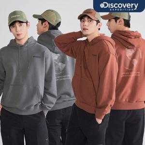 디스커버리 25FW 신상 남성/여성/공용 아웃도어 백그래픽 기모 후드티셔츠 후디/캥커루포켓/보온성/기능성/오버핏 DXHD55056