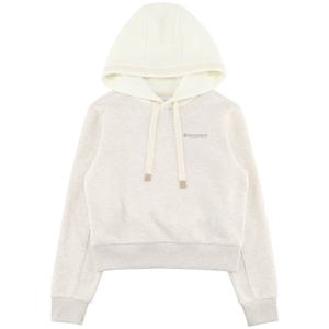 디스커버리 여성 세미크롭 기모 후드티셔츠 DWHD91046IVM