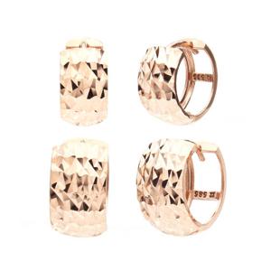 [도로시]14k 반짝 사각폼 링귀걸이(소)