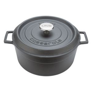 라바 원형 주물냄비 28cm 매트블랙