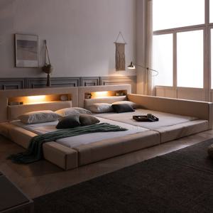 비플렛 LED 저상형 패밀리침대 프레임 Q+Q YSBP1905