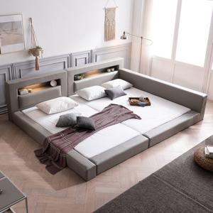 비플렛 LED 저상형 패밀리침대 프레임 Q+SS YSBP1904