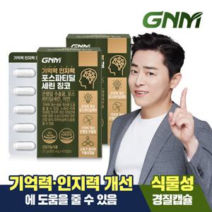 [2개월분] GNM 기억력 인지력 포스파티딜세린 징코 60캡슐x2박스