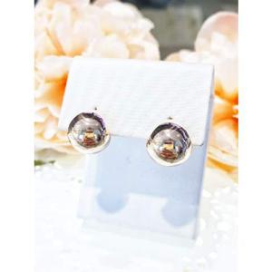 미니골드 14K [어썸 베이직] 하프앤하프 귀걸이 EAMM4012