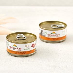 알모네이쳐 캣 닭고기&참치 캔 70g 고양이 주식캔 고양이 사료