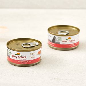 알모네이쳐 캣 젤리 연어 캔 70g 고양이 주식캔 고양이 사료