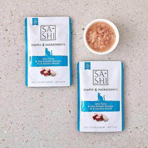 로우즈 사시 참치&도미 파우치 50g 고양이 간식 고양이 간식