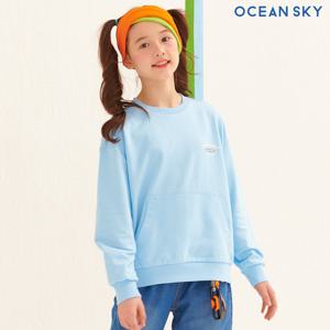 [오션스카이] 여아 백포인트 크롭 맨투맨 티셔츠-BAJG5161B0D