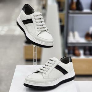 [탠디]남성 5cm 32M20D17 화이트 밴드끈 캐주얼 키높이 스니커즈