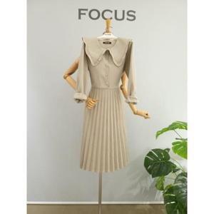 [포커스]FS2A9OP5658_프릴 카라넥 플리츠 롱원피스