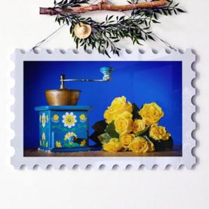 아트박스/꾸밈 nq998-행잉액자_커피그라인더와노란장미