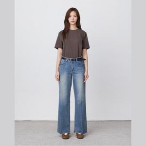 플라스틱아일랜드  (PR3DP861) 빈티지워싱 슬림 레직기데님 팬츠