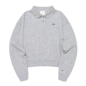 [LEE]LEE 우먼 유니온 피케 카라 맨투맨 그레이 LE2503CR61GR