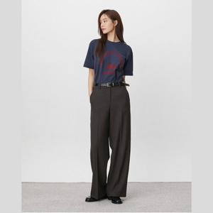 플라스틱아일랜드  (PR3WP961) 레직기 와이드 팬츠