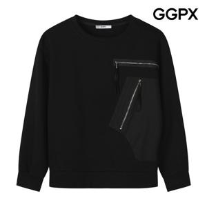 [지지피엑스]더블 지퍼 포켓 맨투맨 티셔츠 GP9TS008F